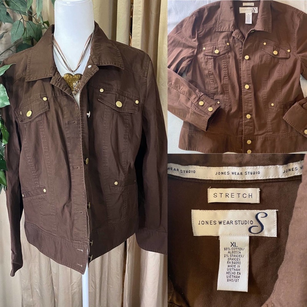 Jones Wear Studio brown jacket size XL